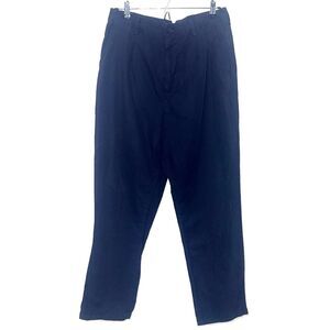 Alex Mill Women's Cotton/Linen Single Pleat Pant - Navy 10